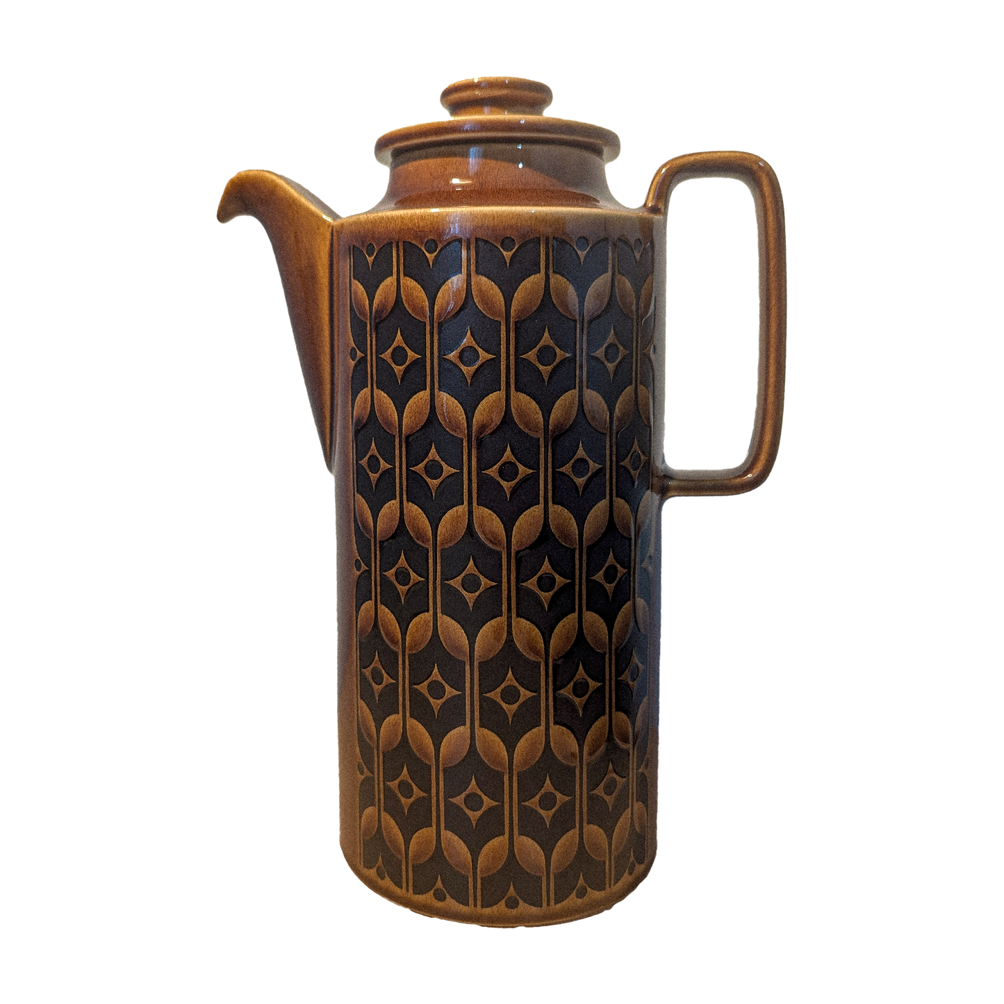 Vintage Hornsea Heirloom Pattern Brown Coffee Pot